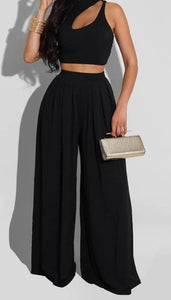 Sexy Sleeveless 2 Piece Pants Set