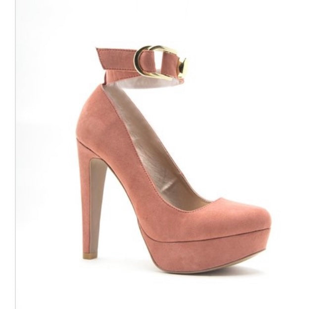 Rose Buckle Heels