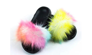 Multi-color fur slides