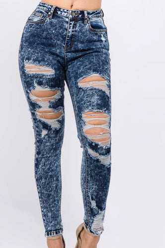 Distressed Denim Jeans