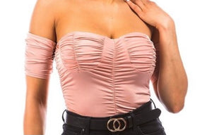 Ruched Strapless Bodysuit