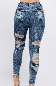 Distressed Denim Jeans